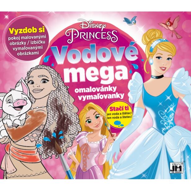 JIRI MODELS Vodové mega omaľovánky/ Princezná