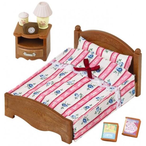 Sylvanian Families Nábytek - dvojlůžko s nočním stolkem