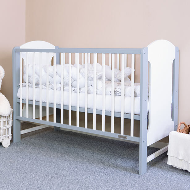Detská postieľka New Baby ELSA bielo-šedá