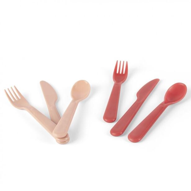 Dantoy Tiny Bio příbory Nude/Red 2ks 0m+