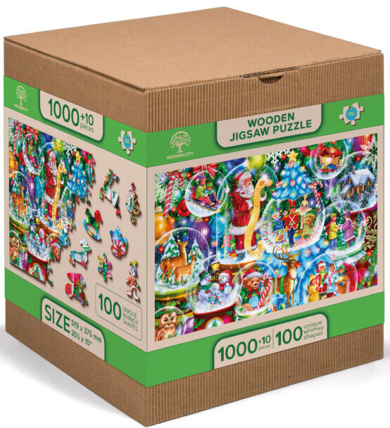 Wooden City Drevené puzzle XL,1010 dielikov, Snehové gule