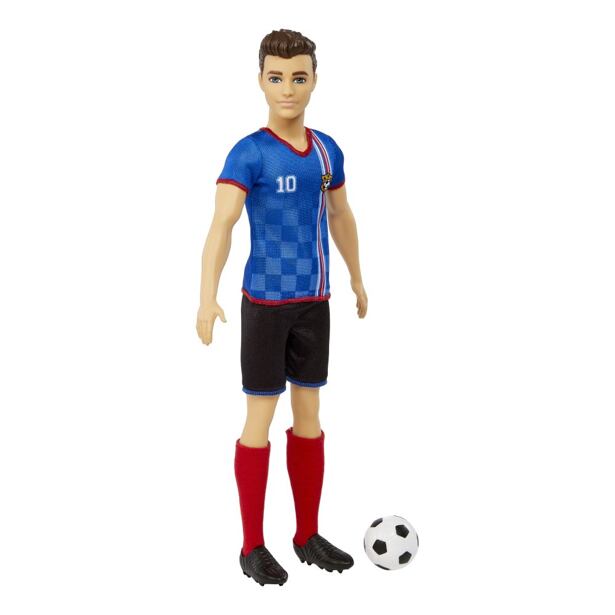 Mattel Barbie Fotbalová panenka Ken v modrém dresu