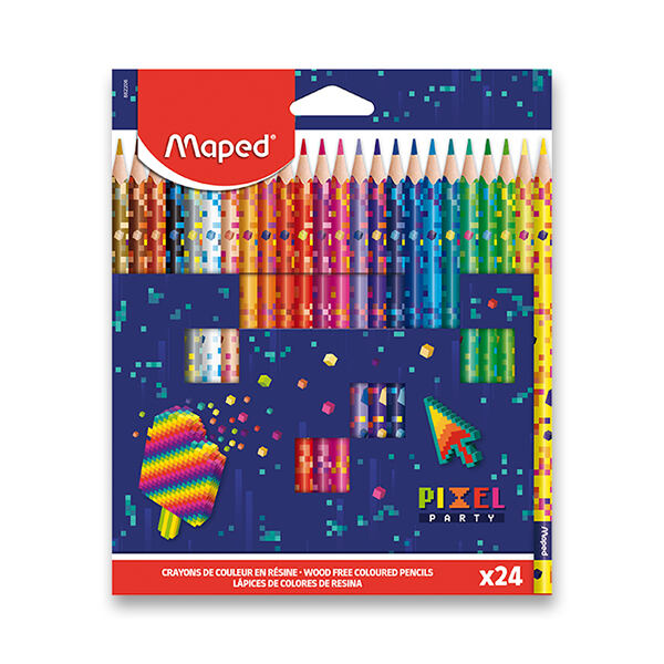 Maped Pixel Party Bezdřevé pastelky 24 ks