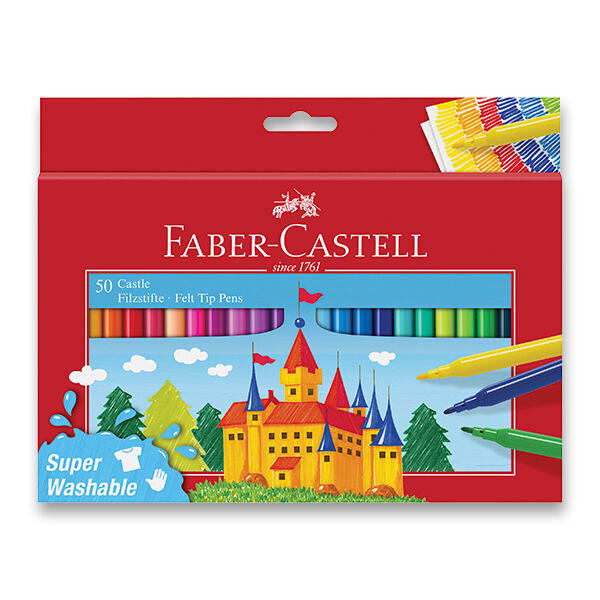 FABER-CASTELL Dětské fixy Castle 50 barev