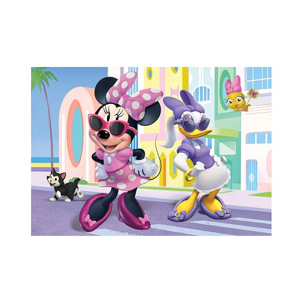Puzzle cu Minnie și Daisy în oraș, 100 de piese XL