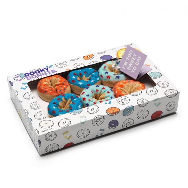 Dooky Gift DONUTS ponožky Blueberry Orange 3 páry