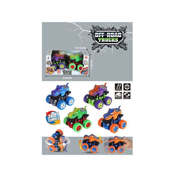 Naťahovacie auto dinosaurus 2ks