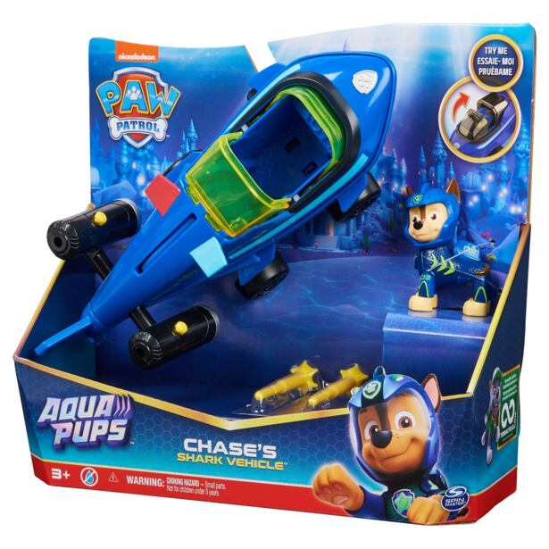 Spin Master Paw Patrol Aqua vozidlo s figúrkou Chase