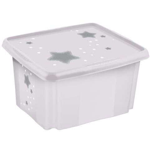 Úložný box s vekom Stars 24l