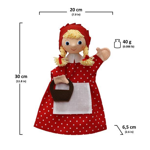 Moravská ústředna Karkulka s vrkočmi 30cm, bodka.