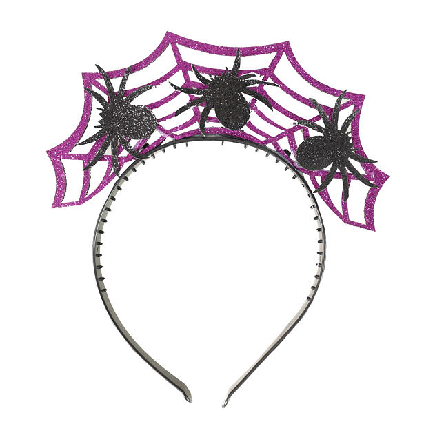 Rappa Čelenka Halloween fialová s pavouky