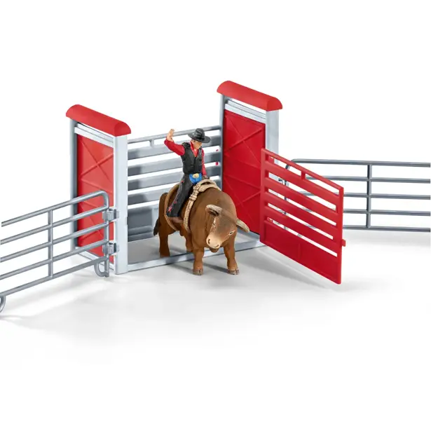 Schleich Farm World Kovboj na býku v ohrade