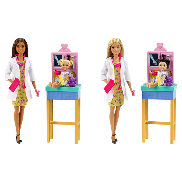 Mattel Barbie Povolání herní set s panenkou Dětská doktorka-blondýna