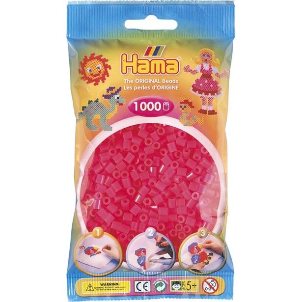 Hama Zažehľovacie korálky MIDI - neónové ružové 1.000ks