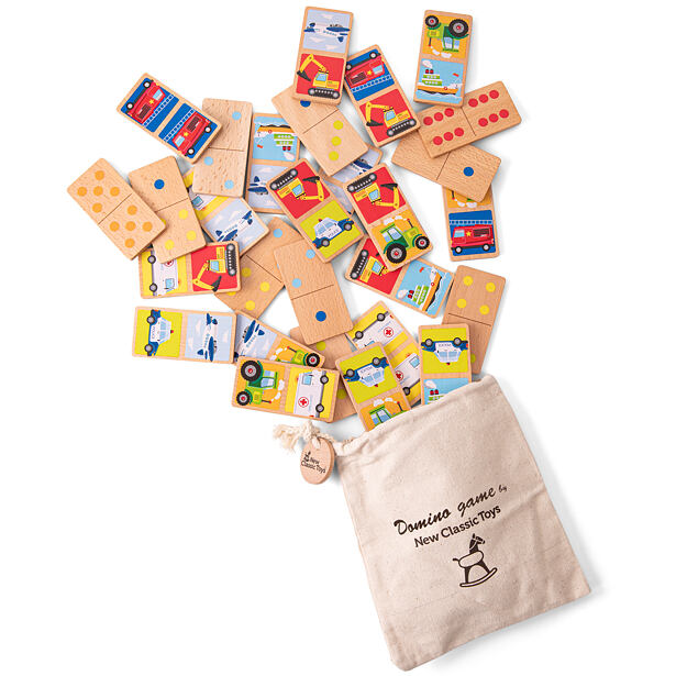 New Classic Toys Drevené domino - dopravné prostriedky