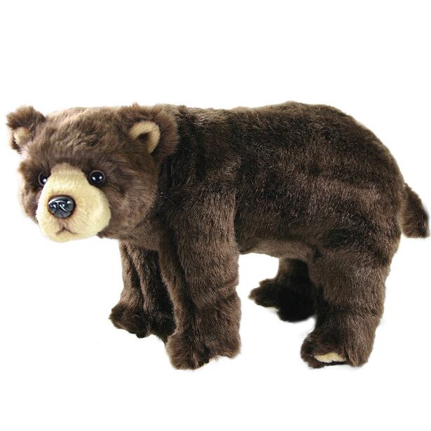 Rappa Plyšový medvěd hnědý stojící 40 cm ECO-FRIENDLY