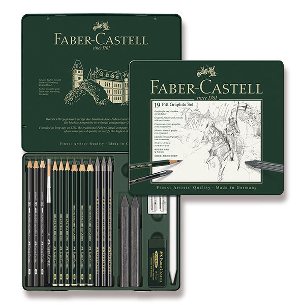 FABER-CASTELL Grafitová ceruzka Pitt Graphite sada 19 kusov