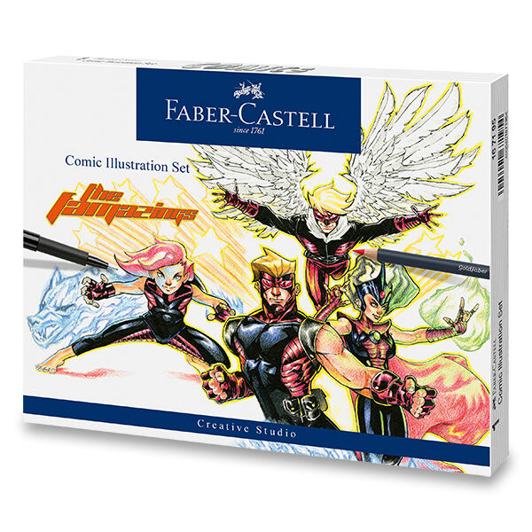 FABER-CASTELL Popisovač Comic Illustration sada 15 ks
