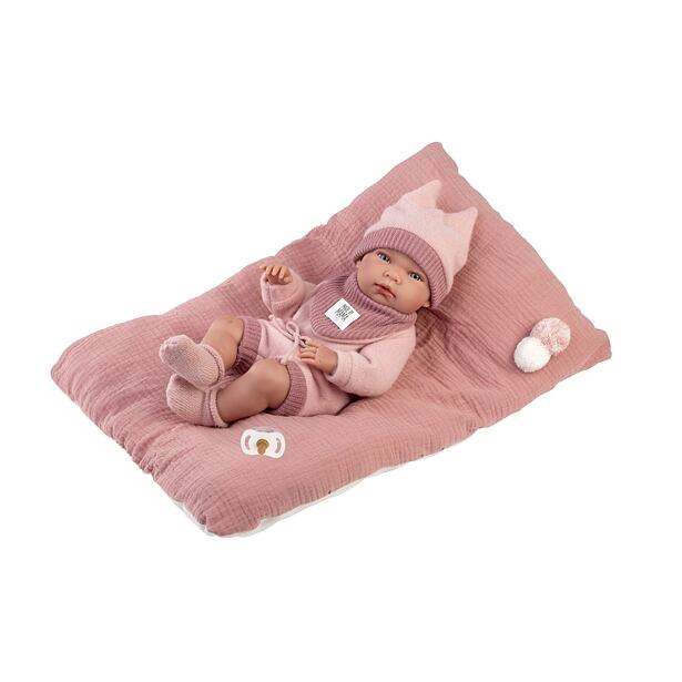 Llorens 73818 NEW BORN dievčatko, realistická bábika bábätko s celovinylovým telom 40 cm