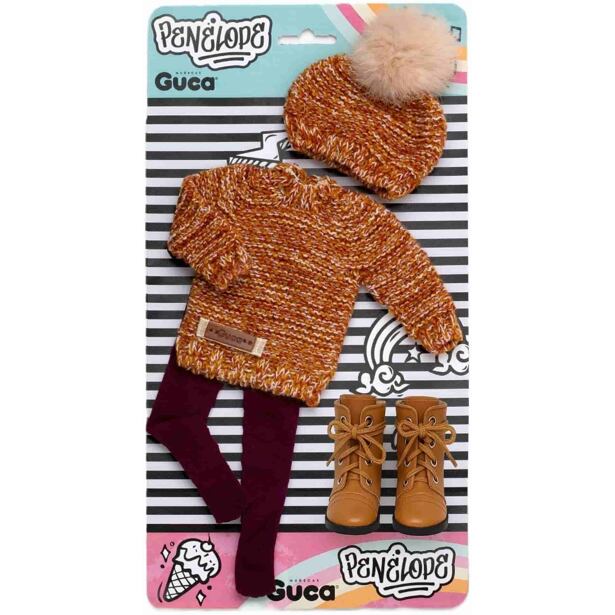 Guca P859 Obleček pre bábiku PENELOPE veľkosti 34 cm s topánočkami