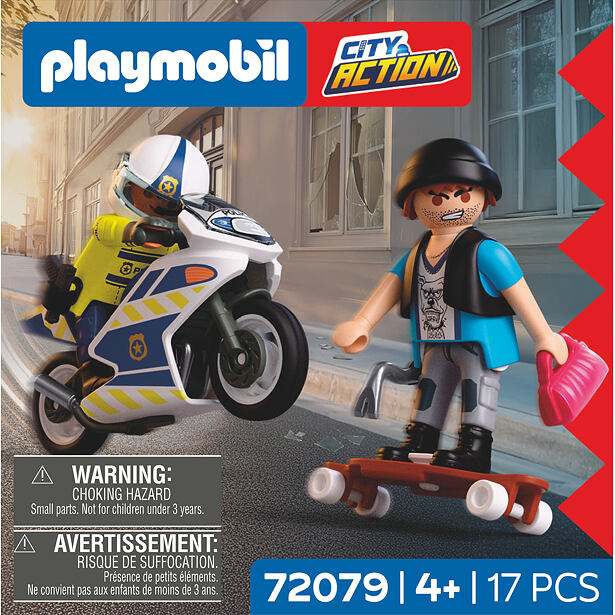 Playmobil Prenasledovanie na motorke