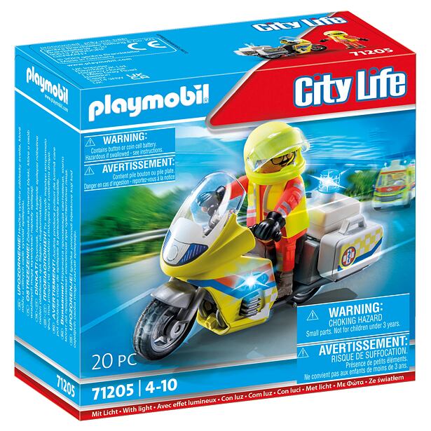 Playmobil Záchranársky motocykel s blikajúcim svetlom