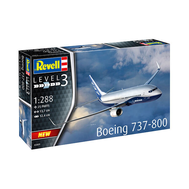 Revell Plastic ModelKit lietadlo 03809 - Boeing 737-800 (1:288)