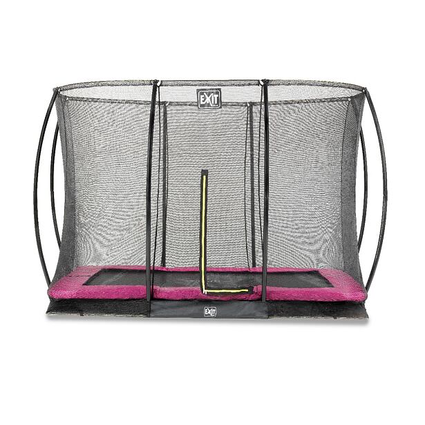 EXIT Silhouette pozemní trampolína 214x305cm s ochrannou sítí - růžová