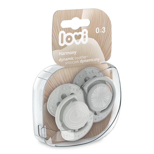 LOVI Silikónový dynamický cumlík HARMONY 0-3m 2ks chlapec