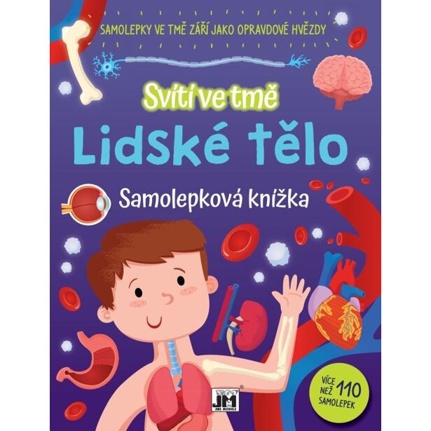 Jiri Models Ľudské telo - Svieti v tme - Samolepkový zošit
