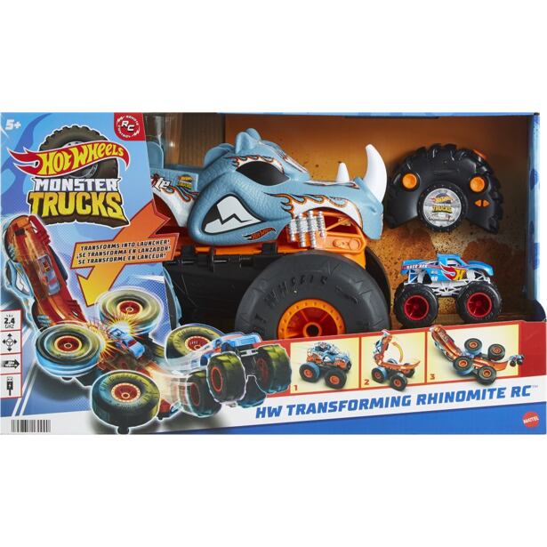 Mattel Hot Wheels RC Monsters Trucks Transformující se Rhinomite1:12