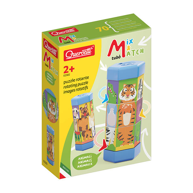Quercetti Tubo Mix & Match - zvieratá