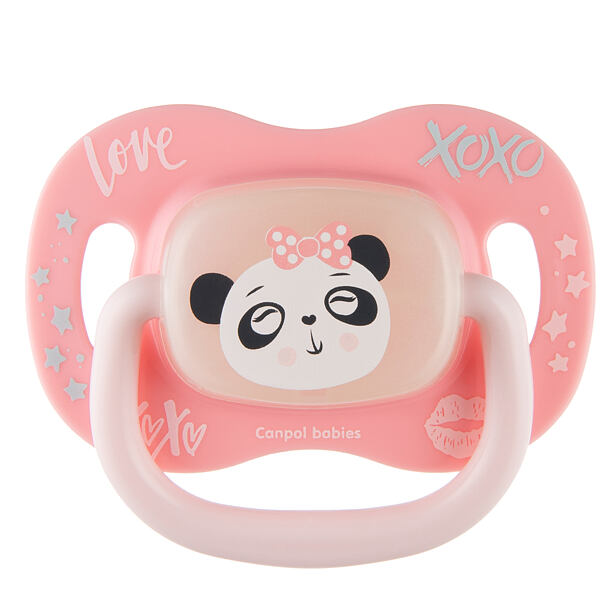 Canpol babies Cumlík silikónový symetrický EXOTIC ANIMALS 0-6m 1ks panda