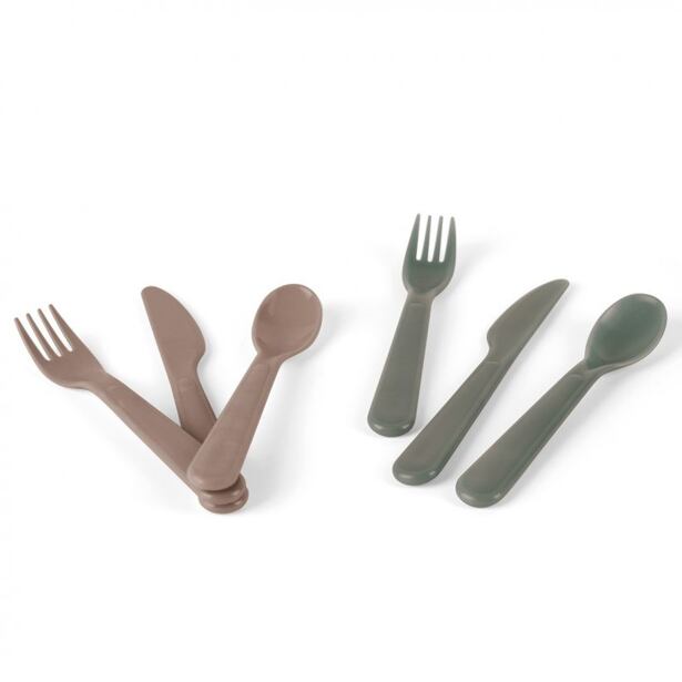 Dantoy Tiny Bio příbory Olive/Mocca 2ks 0m+