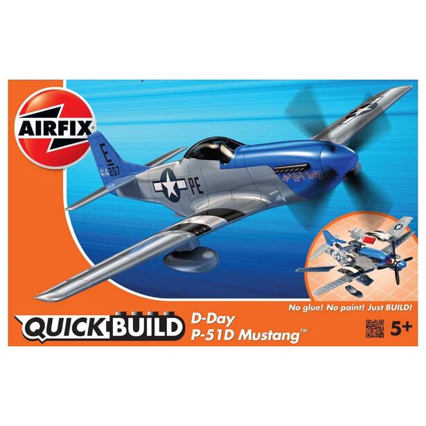Airfix Schnellbausatz D-Day P-51D Mustang Flugzeug