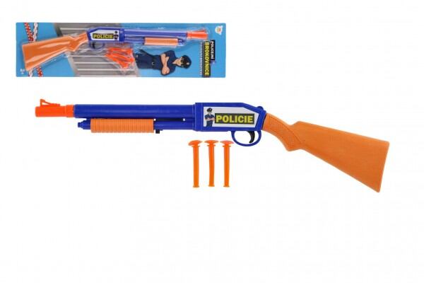 Teddies Pištoľ/Brokovnica na prísavky plast 48cm + 3 náboje