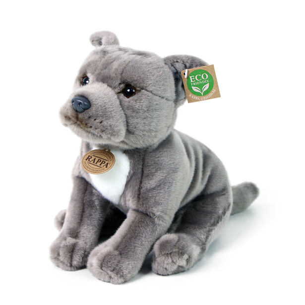 Rappa Plyšový pes stafordšírsky bulteriér 30cm ECO-FRIENDLY