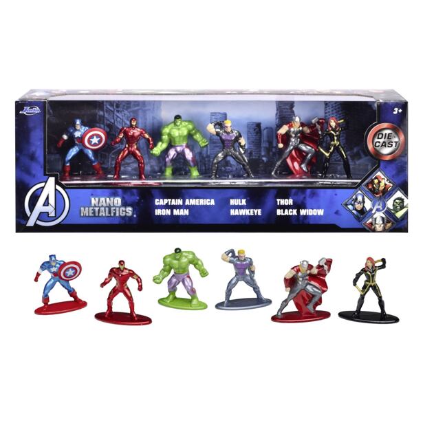 Jada Marvel Avengers figurky 1,65", sada 6 ks