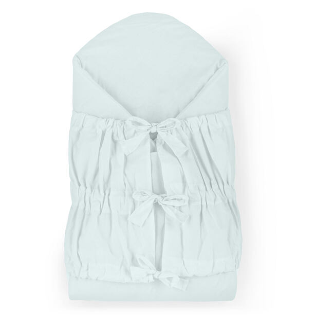 PETITE&MARS Zavinovačka šněrovací Nurse s pevnou kokosovou vložkou Baby Blue 75x75 cm