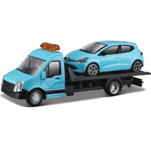 Bburago 1:43 Odťahovka + Renault Clio modré