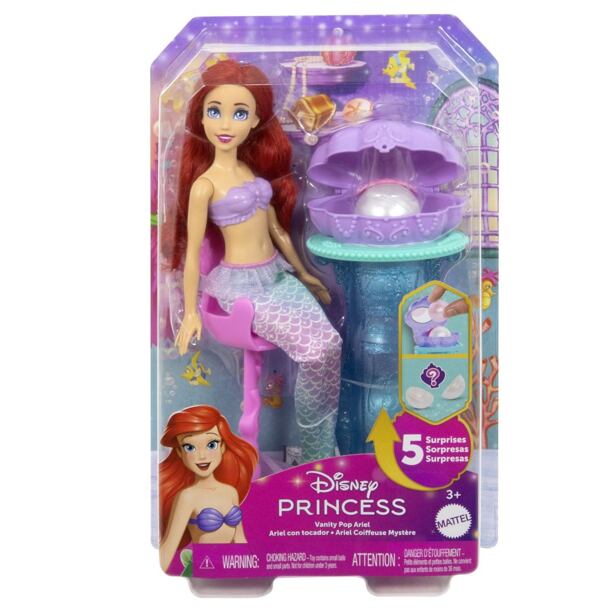 Mattel Disney Princess Panenka Ariel toaletní stolek