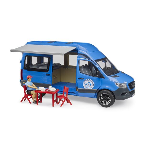 Bruder MB SPRINTER, camp auto, figúrka, príslušenstvo