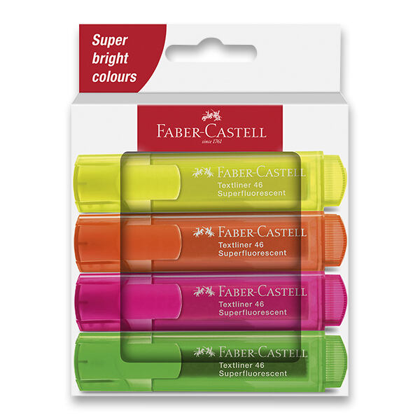 FABER-CASTELL Zvýrazňovač Textliner 46 Neon sada 4 ks
