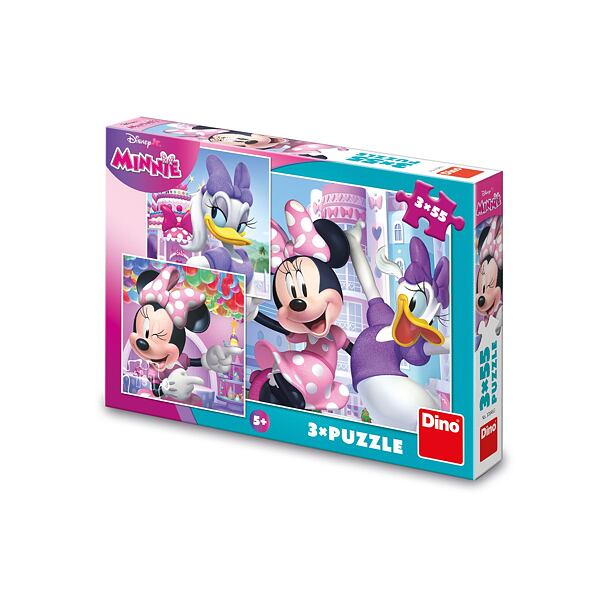 Dino Minnie a Daisy Puzzle 3x55 dílků