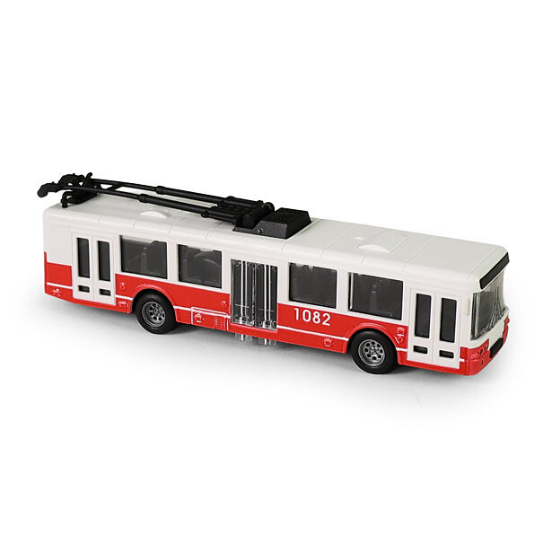 Rappa Oberleitungsbus für den öffentlichen Nahverkehr, rot, 16 cm
