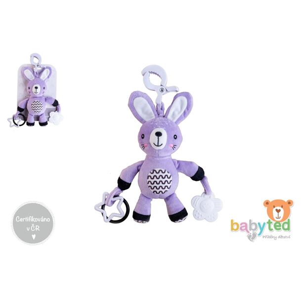 Babyted Zajačik/Zajec hrkálka plyš 30cm záves na postieľku/kočík