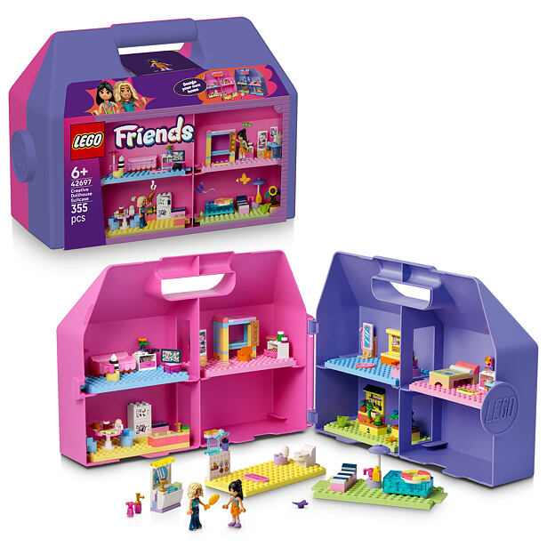 LEGO® Friends 42697 Kreatívny kufrík a domček pre bábiky