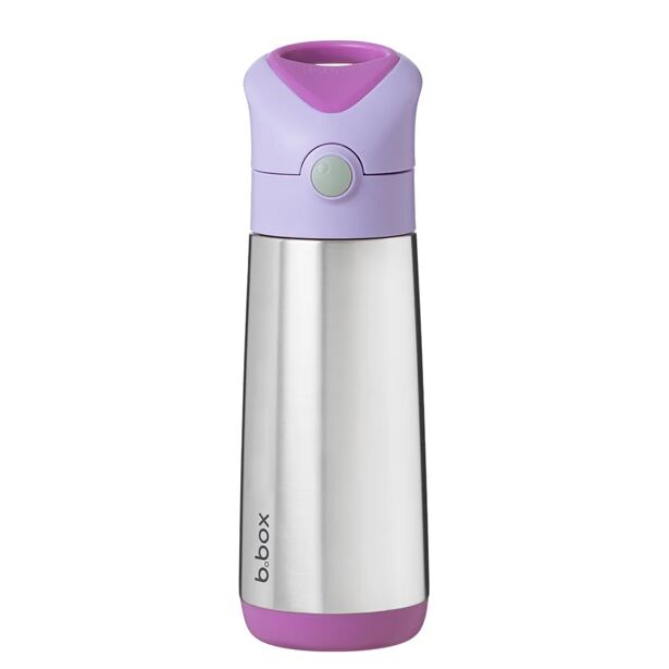 b.box termos sticlă de băut cu pai 500 ml - zahăr prun