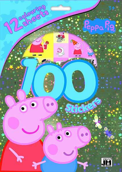 Jiri Models 100 samolepiek s omaľ. listy Prasiatko Peppa
