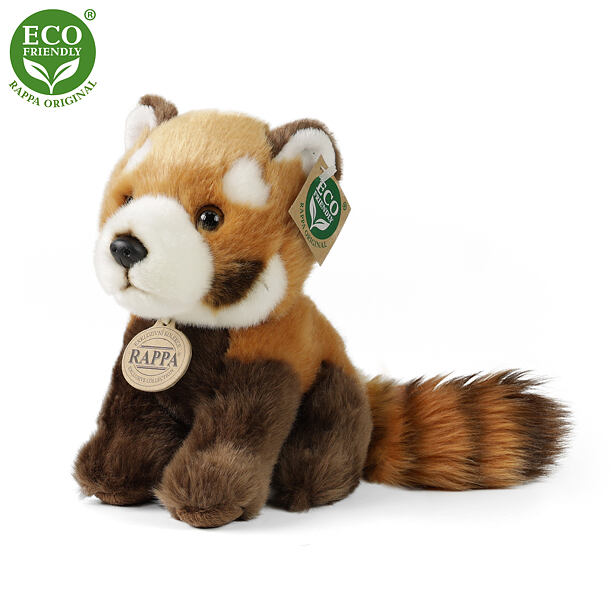 Plyšová panda červená sediaca 18 cm ECO-FRIENDLY